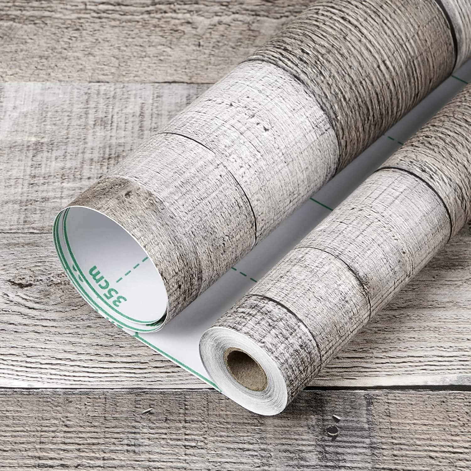 Peel and Stick Wallpaper Gray Wood Wallpaper Self Adhesive Wallpaper Craft, 17.71"x 118"