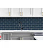 Navy Blue Retro Subway Tile Vinyl Peel and Stick Wallpaper Roll 30.75 sq. ft.