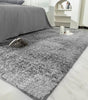 Large Shag Area Rugs for Living Room, Grey Shaggy Fluffy Rugs for Bedroom