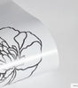 Metallic Black and White Peonies Vinyl Peel and Stick Wallpaper Roll