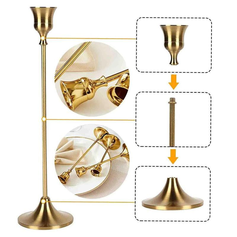 Modern Candle Holder Set – 6-Piece Desktop Candle Stands for Home, Bedroom, Living Room & Wedding Decor