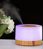 500ml Ultrasonic Aroma Diffuser + 6 Essential Oils | Quiet Humidifier, Air Purifier, 7 LED Colors, Auto-Off Safety, Wood Grain Design for Home, Bedroom & Large Rooms