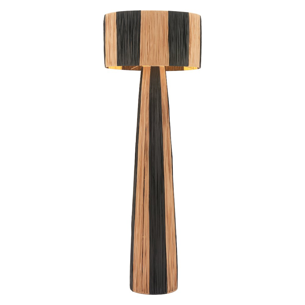 Gala Floor Lamp – Black & Natural, Modern Steel and Paper Design