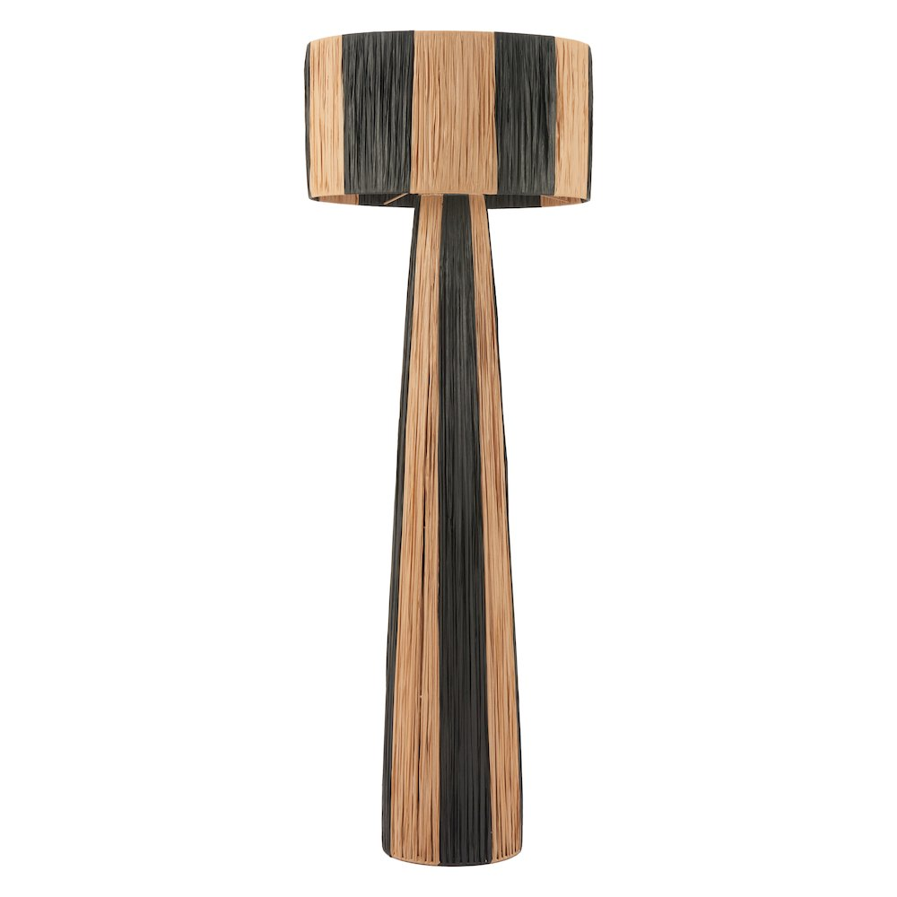 Gala Floor Lamp – Black & Natural, Modern Steel and Paper Design