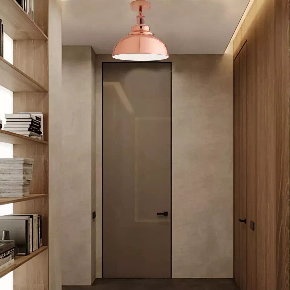 Dome Modern Metal Ceiling Lamp – E27 Pendant Light for Kitchen, Dining & Café