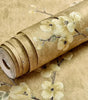 3D American Retro Non-woven Self-adhesive Wallpaper Rustic Vine Flower Wall Papers Thickening Peel and Stick Wall Stickers
