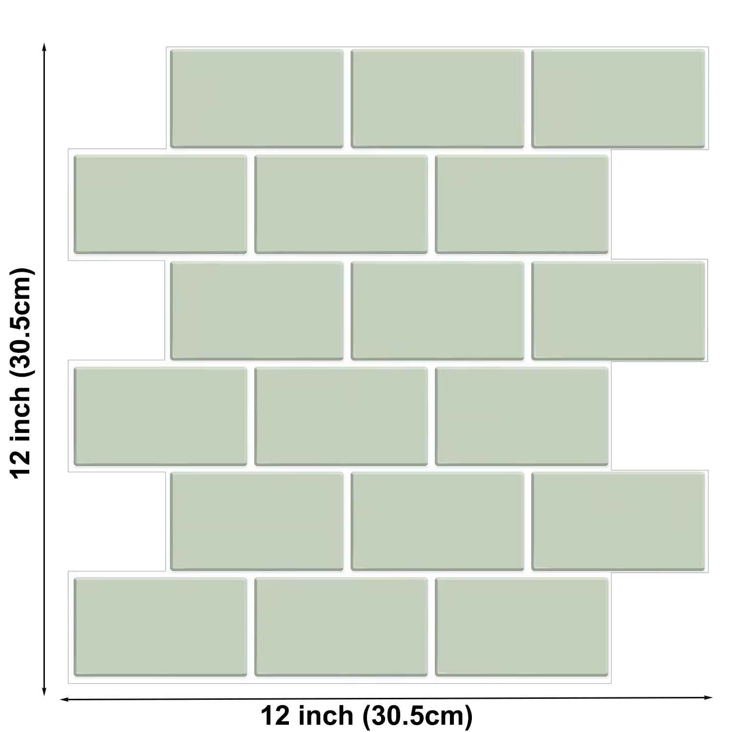 Heat-Resistant 3D Subway Brick Peel and Stick Kitchen Backsplash Tile Stickers