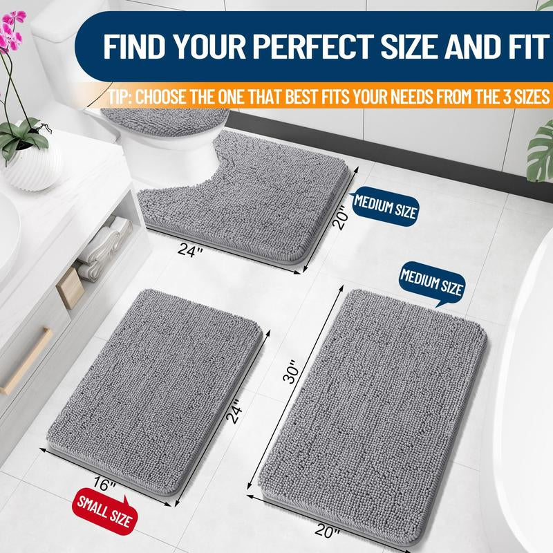 Bathroom Rug Extra Soft & Absorbent, Quick Dry, Non-Slip, Machine Washable