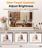 LED Makeup Mirror with 3-Mode Lighting, Touch Control, 10x Magnification, Detachable Base
