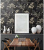 Black Bird Garden Floral Vinyl Peel and Stick Wallpaper Roll 30.75 sq. ft.