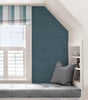 Blue Luxe Faux Grasscloth Vinyl Peel and Stick Wallpaper Roll