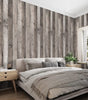 Peel and Stick Wallpaper Gray Wood Wallpaper Self Adhesive Wallpaper Craft, 17.71"x 118"