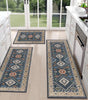 Boho 3-Piece Rug Set – Thick Non-Slip Flannel Mats for Kitchen, Hallway & Laundry