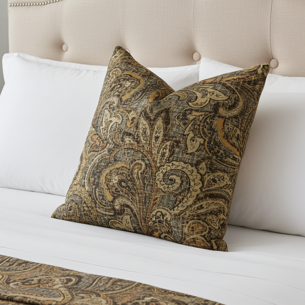 Cypress Field Brown Luxury Throw Pillow