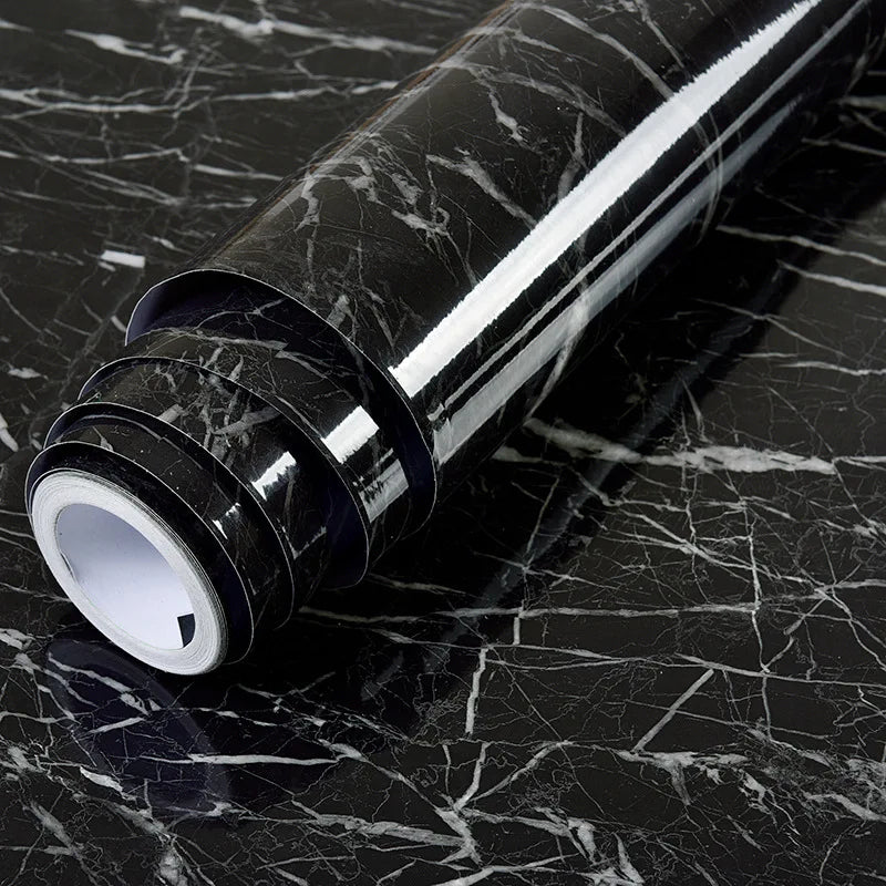 Heat-Resistant Waterproof Marble Peel and Stick Kitchen Countertop Wallpaper
