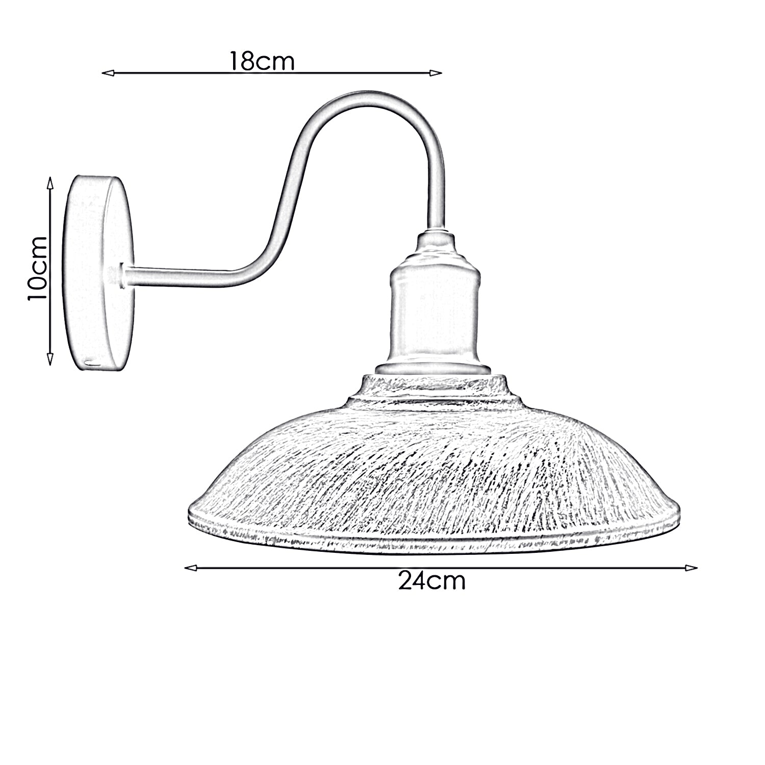 Wall Sconce Barn Light Fixture Brushed Silver Finish~1873