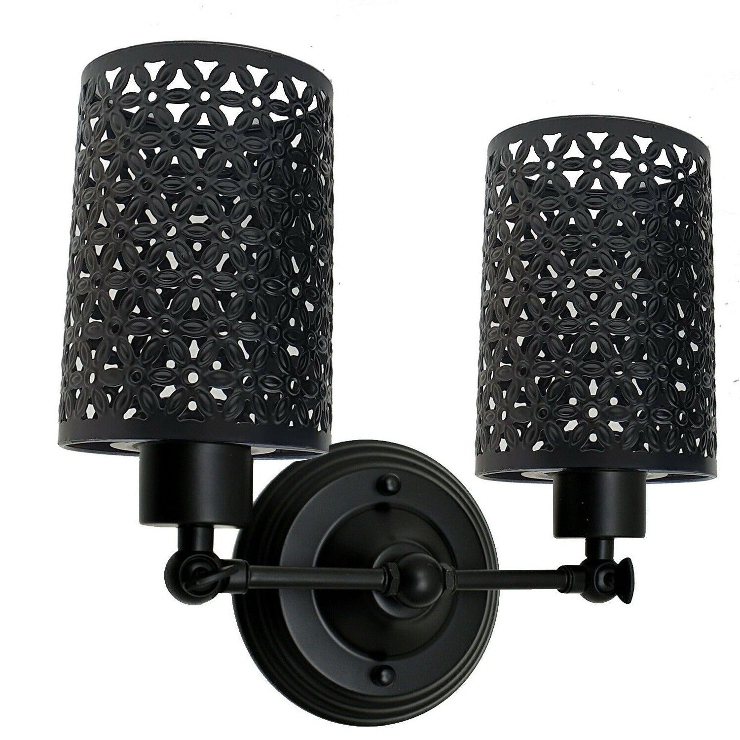 Modern Retro Black Industrial Cage Wall Sconce