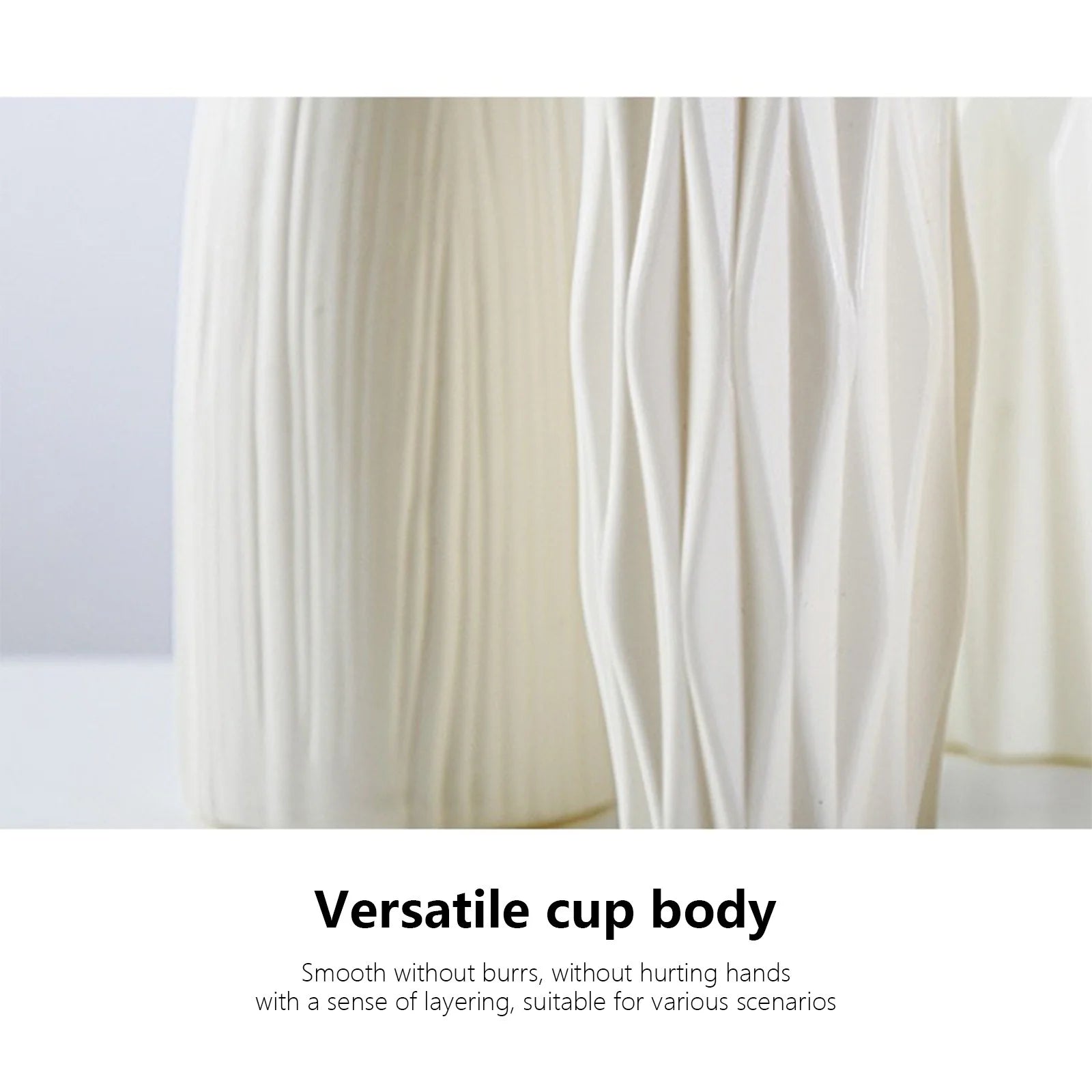 White Tall Floor Vase – 8.27×2.16" Decorative Vase for Flowers, Home Décor, Weddings, Centerpieces, Living Room, Office, Kitchen & Farmhouse Style