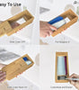WWDPOOL Premium Bamboo Kitchen Wall & Drawer Customizable Baggie Organizers, For Slider, Freezer, & Storage Bags up to Gallon Size Set Expandable Room Boxes