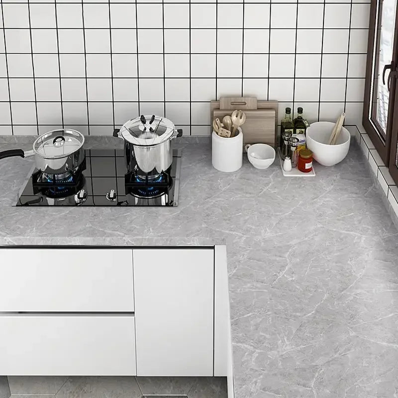 20M Marble Self Adhesive Waterproof Wallpaper for Kitchen Cabinet Oil Proof Mould Proof Modern Style Bathroom Decoration Wall