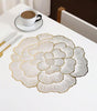 Floral Pattern Placemat, 6 Counts/set Heat Resistant Non Slip Table Mat, Kitchen Gadgets, Waterproof Placemat for Home Kitchen Dining Room Wedding Party, Valentine's Day Gift, Tableware