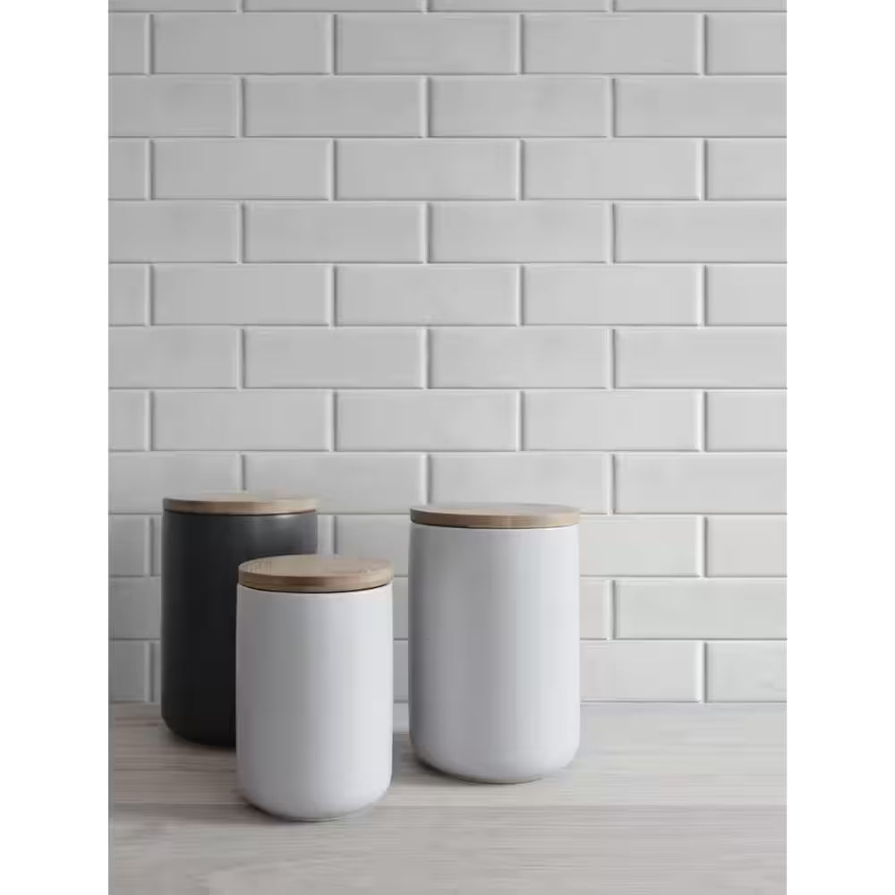 White Subway Tile Vinyl Peel and Stick Wallpaper Roll (Covers 30.75 Sq. Ft.)