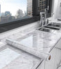 White Marble Waterproof, Oil-Proof & High Temperature Resistant Peel and Stick Wallpaper – Anti-Scratch PVC Vinyl Contact Paper