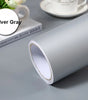 5m Pure Gray Waterproof Extra-Thick PVC Peel-and-Stick Wallpaper – Mould-Resistant for Bedrooms, Cabinets & Furniture