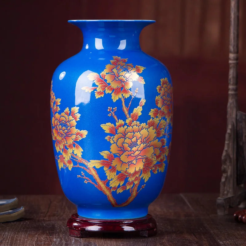 Handmade Crystal-Glaze Ceramic Vase – Gourd & Yu Hu Chun Shapes, 7 Designs