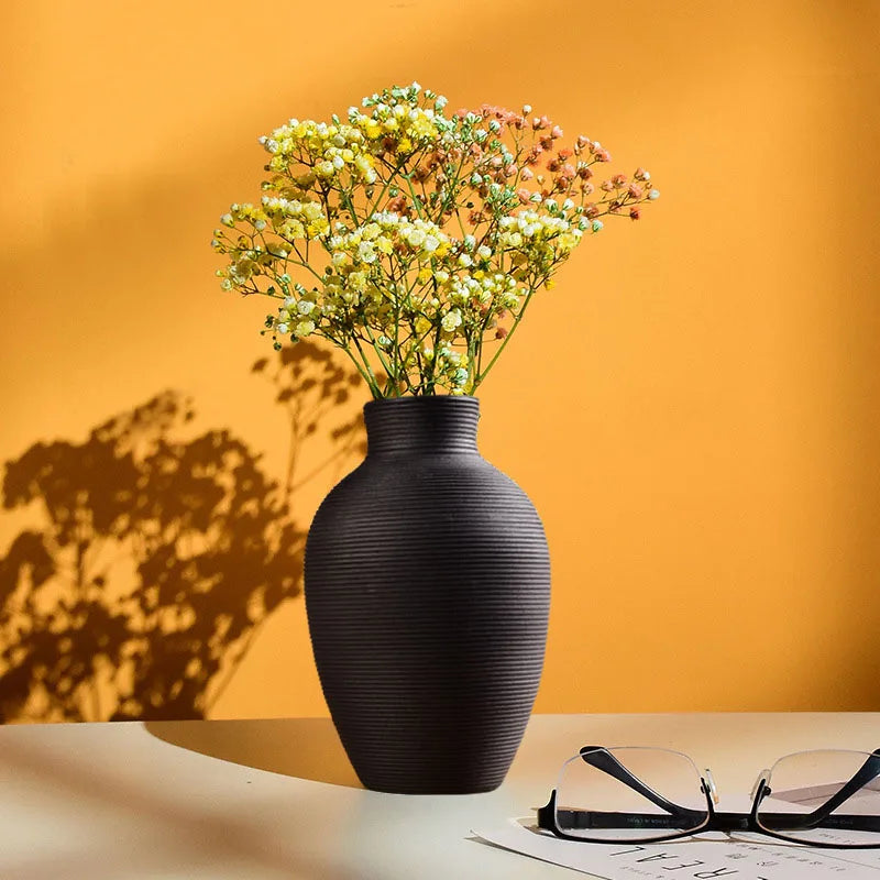 Modern Handmade Ceramic Vase – 5 Numbered Color-Glazed Designs