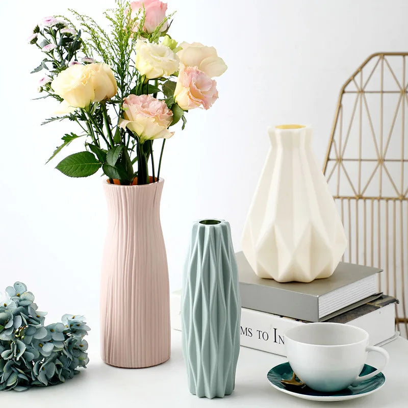 Imitation Ceramic Plastic Tabletop Vase