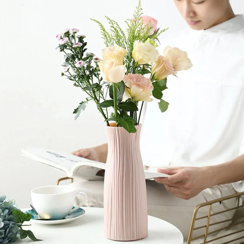 Imitation Ceramic Plastic Tabletop Vase