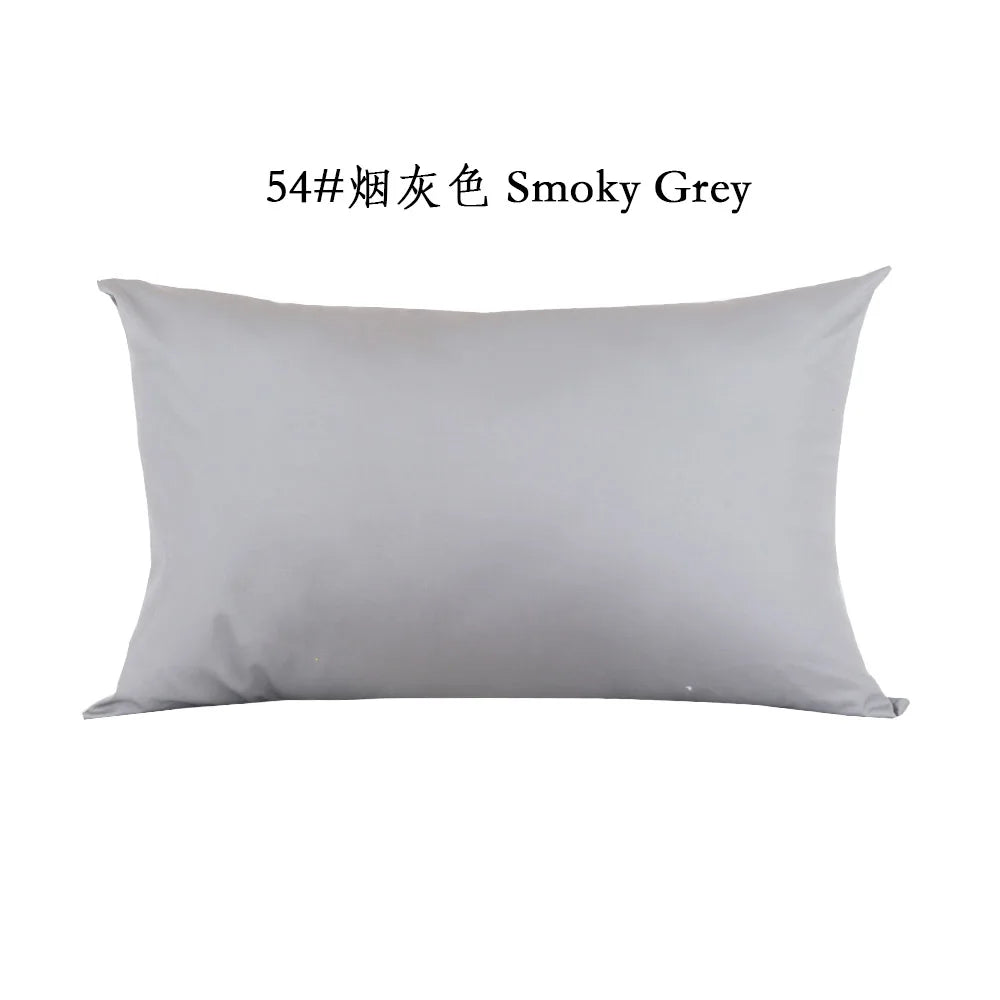 Smoky Gray or Black Cotton Twill Zipper Pillow Cover – 10 Sizes incl. 18.90 × 29.13 in (48 × 74 cm), 1 Piece