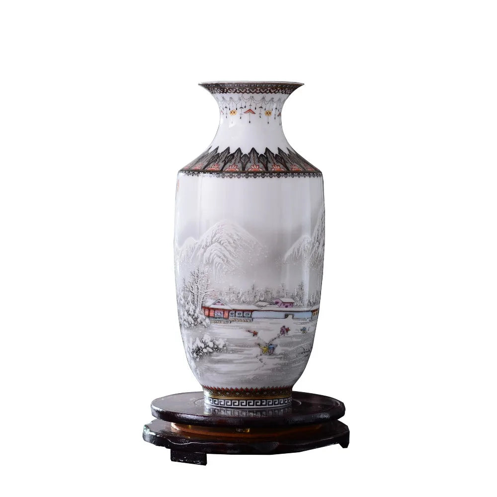 Antique-Style Jingdezhen Ceramic Tabletop Vase – 7 Designs