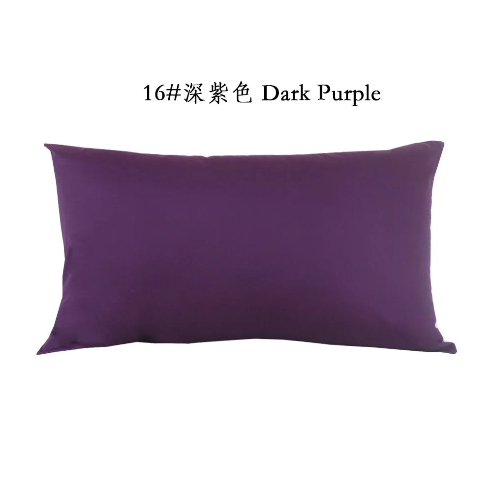 Burgundy or Dark Purple Cotton Twill Zipper Pillow Cover – 10 Sizes incl. 18.90 × 29.13 in (48 × 74 cm), 1 Piece