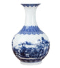 Classic Blue & White Ceramic Tabletop Vase – 6 Decorative Designs, 30 cm