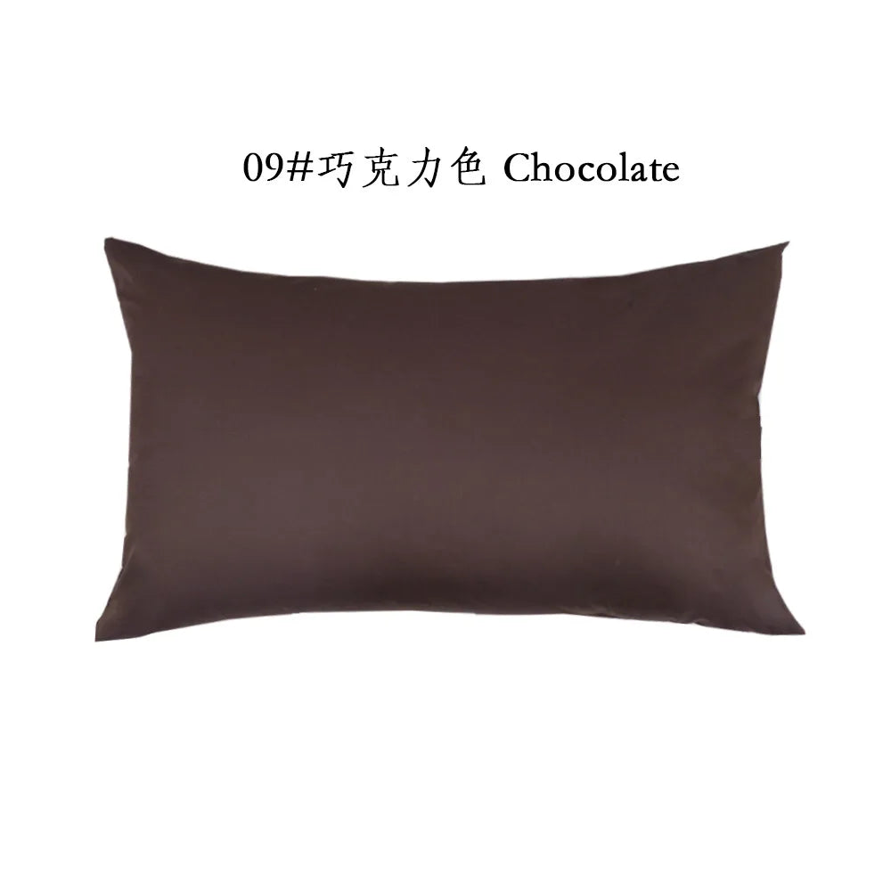 Khaki or Chocolate Cotton Twill Zipper Pillow Cover – 10 Sizes incl. 18.90 × 29.13 in (48 × 74 cm), 1 Piece