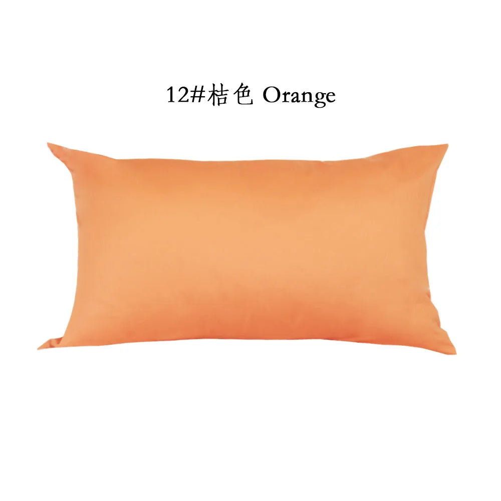 Grass Green or Orange Cotton Twill Zipper Pillow Cover – 10 Sizes incl. 18.90 × 29.13 in (48 × 74 cm), 1 Piece
