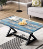 Blue Distressed Wood Waterproof Vinyl Peel-and-Stick Wallpaper – Removable & Oil-Resistant