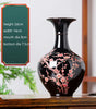 Black Lotus Mirror-Glaze Ceramic Vase – 5 Designs (H–I, K–M)