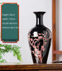 Black Lotus Mirror-Glaze Ceramic Vase – 5 Designs (H–I, K–M)
