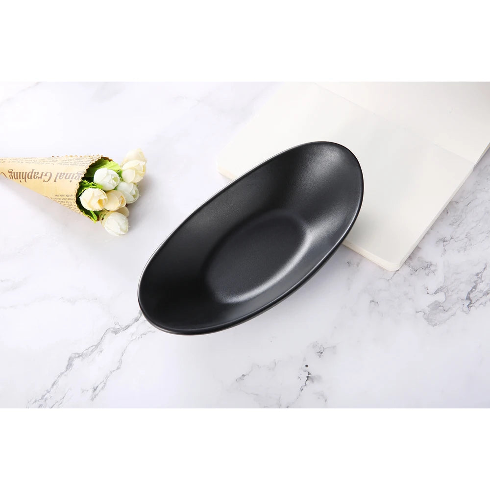 Elegant Black Jewelry & Key Dish – Oval Organizer for Rings, Keys, and Small Essentials | Decorative Entryway Tray, Perfect Housewarming or Gift