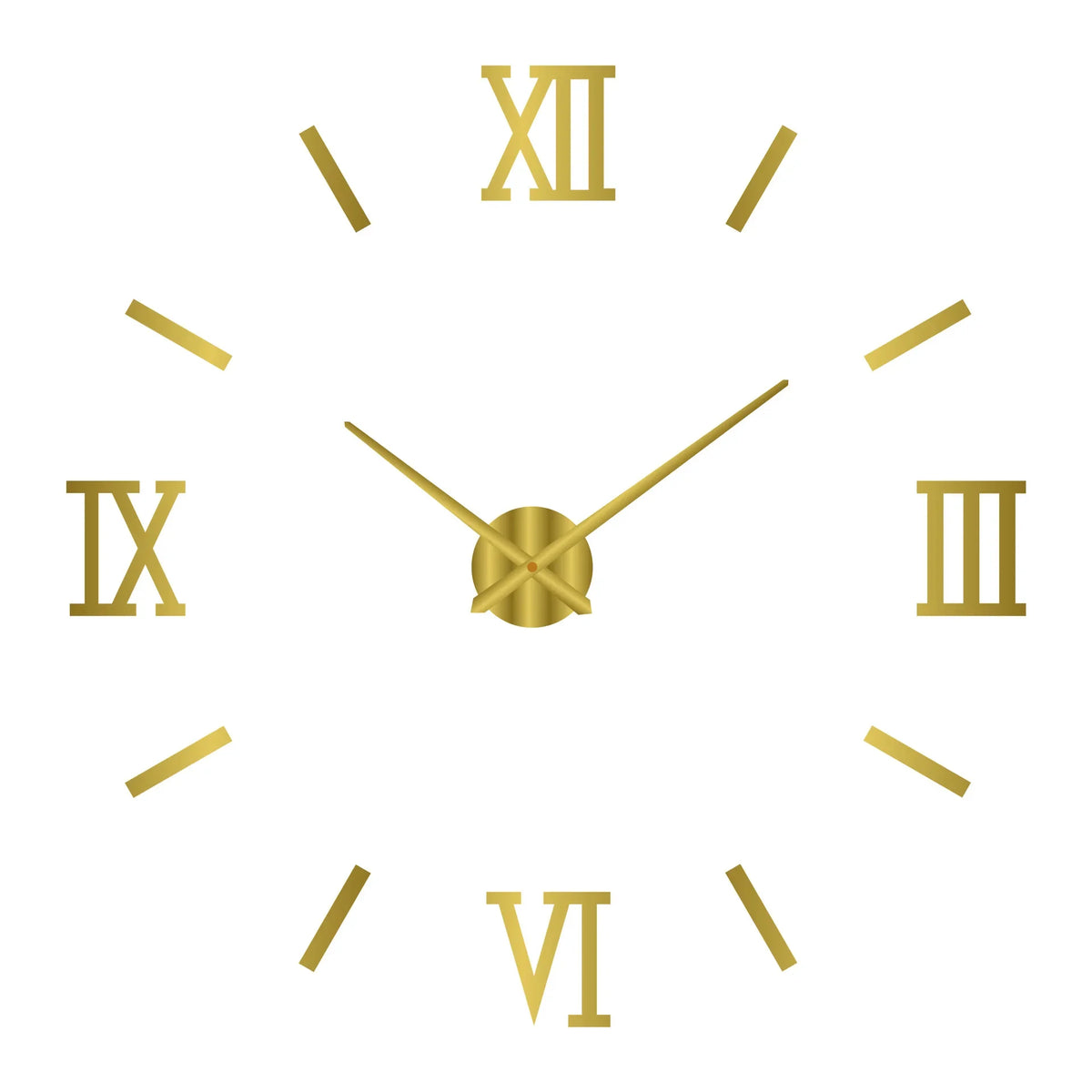 Gold Acrylic Mirror DIY Wall Clock – 11 Designs, 36 or 48 Inch