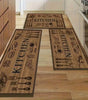 Wood-Grain Kitchenware Pattern Non-Slip Kitchen Rug & Entrance Mat – Soft Washable Polyester