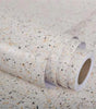 Waterproof White Terrazzo Granite Peel and Stick Wallpaper – Oil-Proof, High Temperature Resistant Self-Adhesive Vinyl Contact Paper