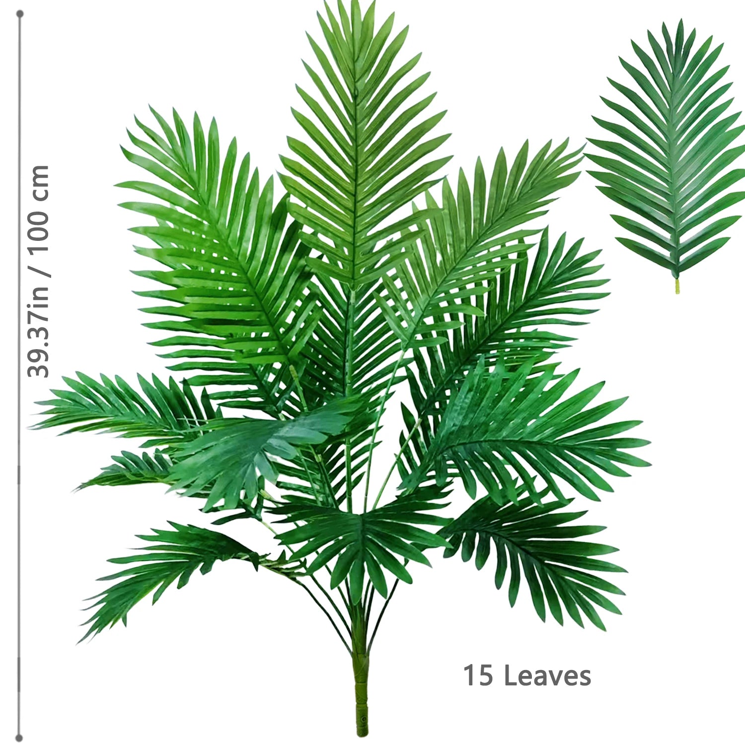 Large Artificial Palm Tree Branches – Tropical Fake Palm Leaf Plant for Home, Garden & Event Decoration