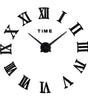 Large Black DIY Acrylic Wall Clock – 12 Designs, 36 or 48 Inch
