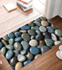 Stone & Floor Tile Print Waterproof Non-Slip Door Mat – Absorbent Quick-Dry Flannel Rug for Indoor & Outdoor Home Use