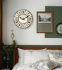 Rustic Wood-Grain Silent Wall Clock – Round Wooden Quartz Decor, 10–16 Inch