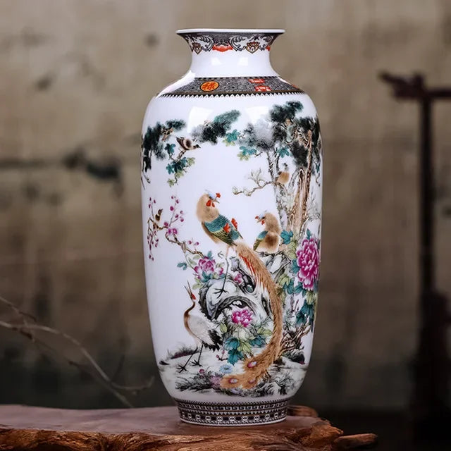Traditional Animal-Motif Ceramic Flower Vase – 8 Designs